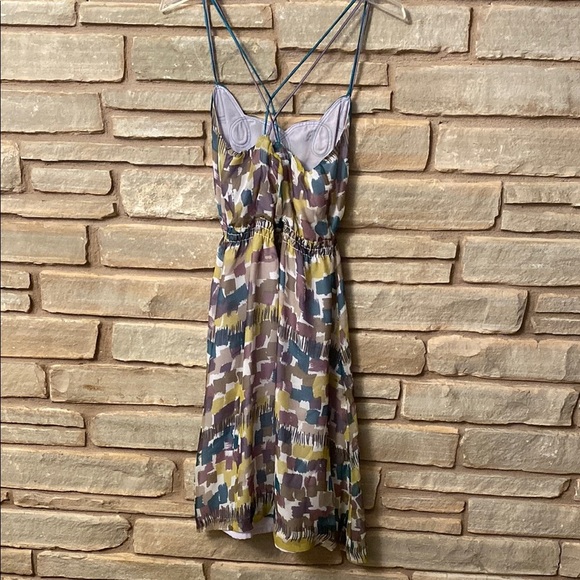 Anthropologie Wendy Katlen Looped Silk watercolor Size 6 - Picture 8 of 11